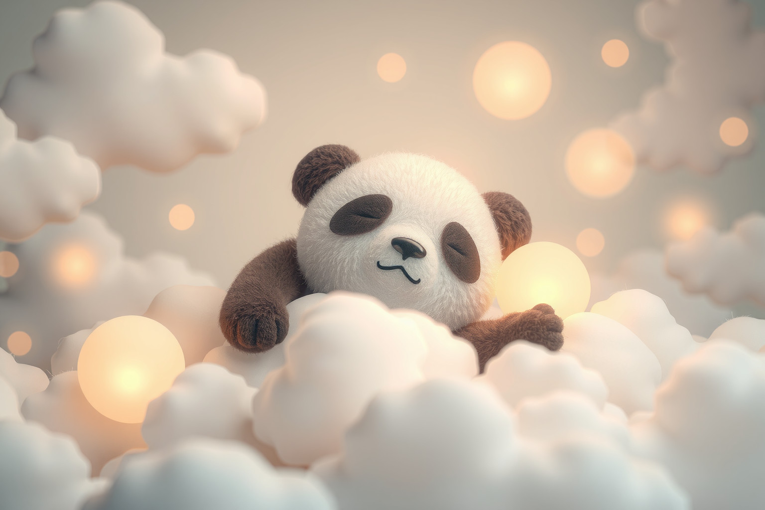 Az alvó panda álma a béke és megnyugvás jelképe.
