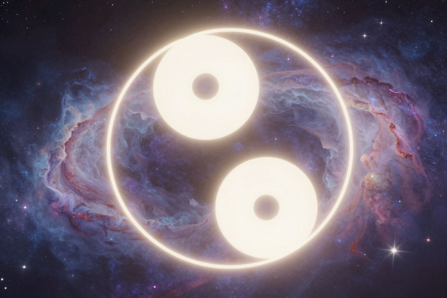 Az álomban szétszakadt jin-jang az egyensúly felbomlását jelzi.