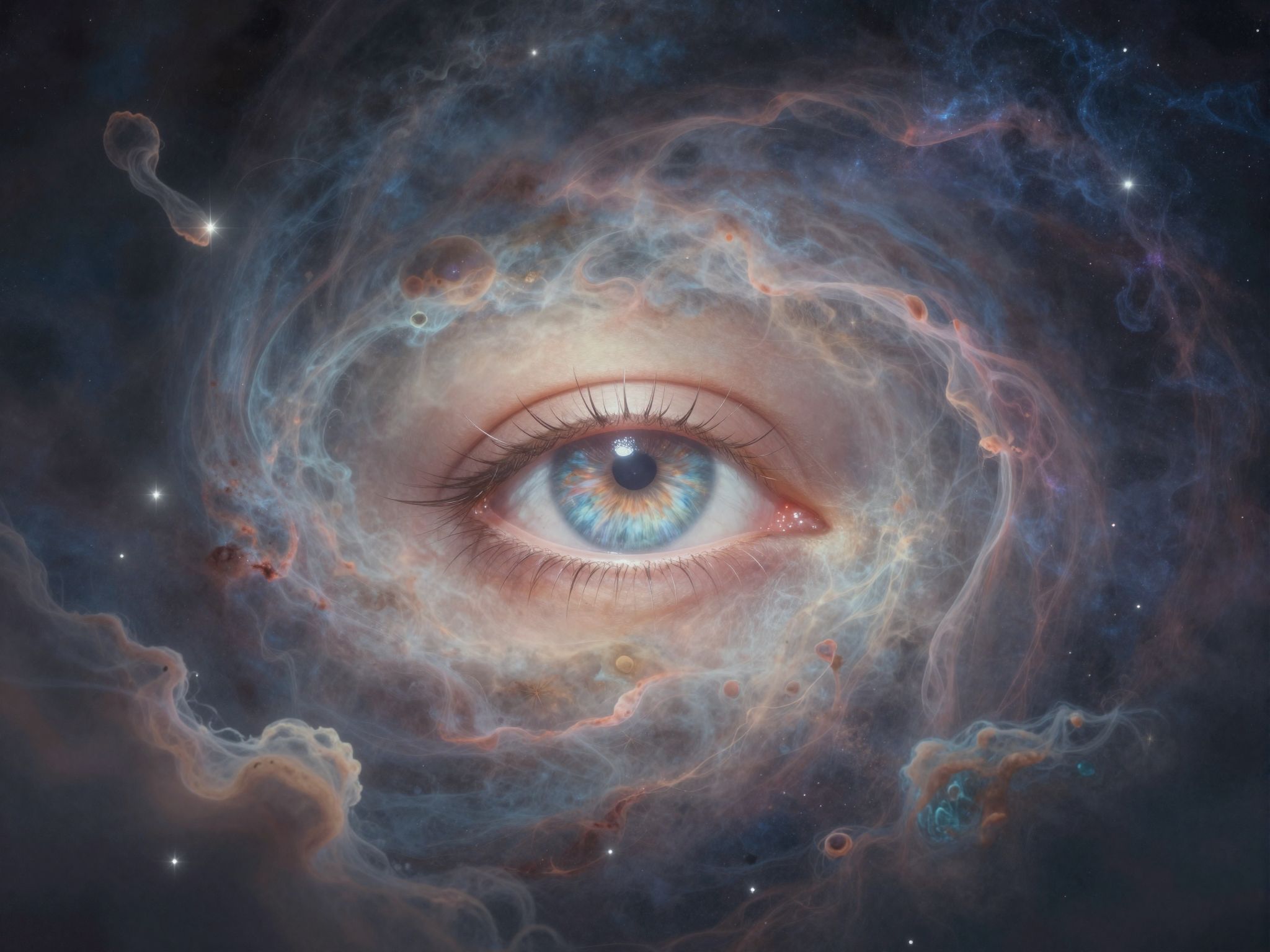 Az álmodó zárt szemmel menekül a fájdalmas valóságtól.