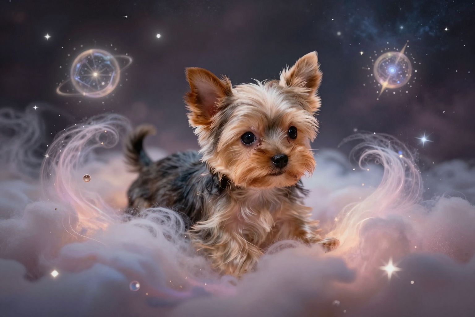 A kölyök Yorkshire terrier álomban az új kezdeteket jelzi.