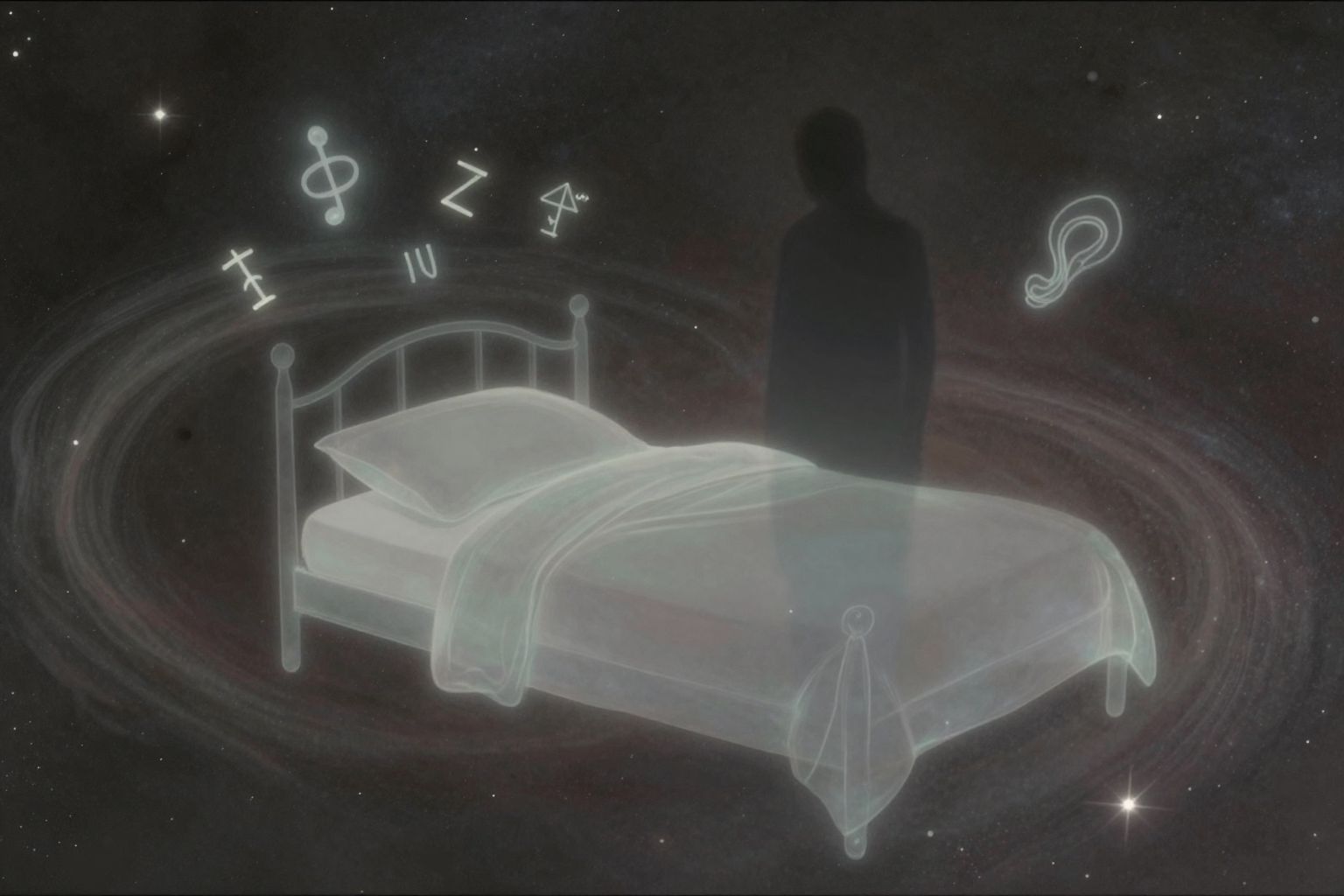 Az ágyadnál álló rosszindulatú alak belső félelmet jelképez.