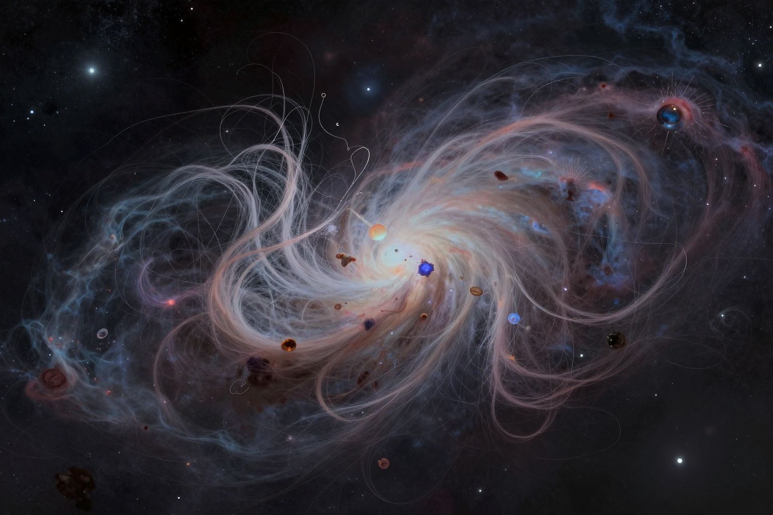 A szélben elveszett haj az élet kiszámíthatatlan változásait jelzi.