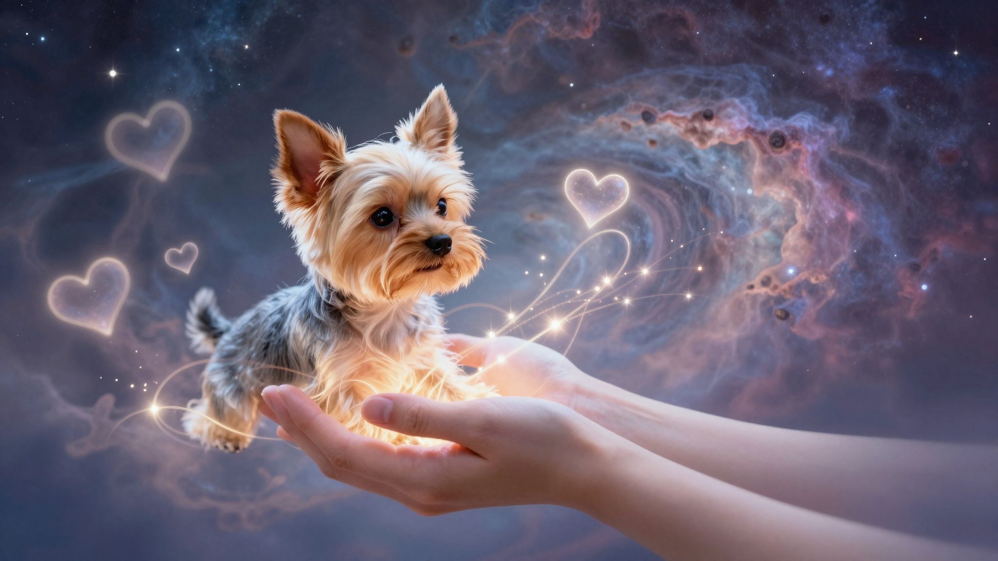 A Yorkshire terrier simogatása álmokban a szeretet jele.