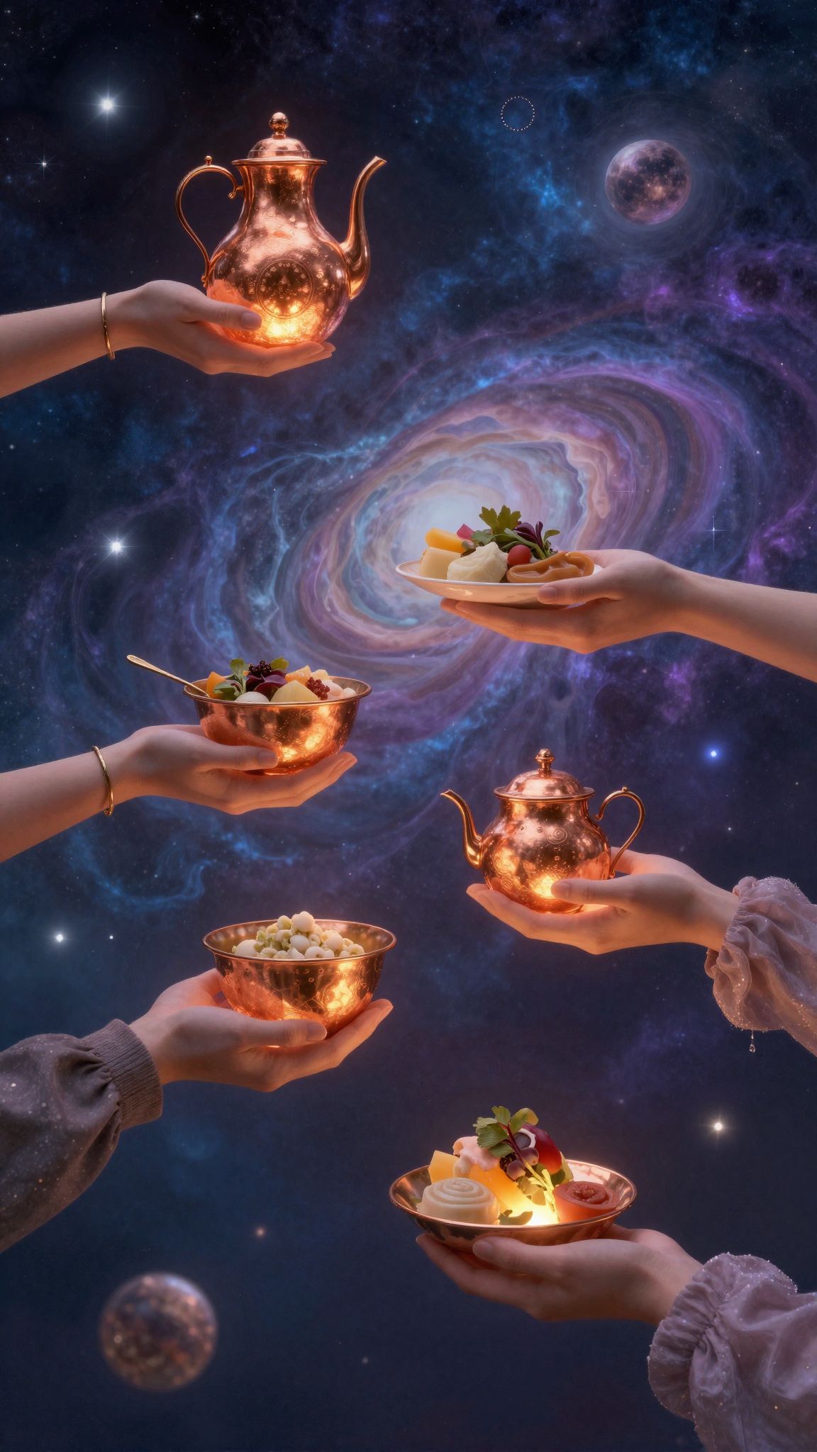 Réz edények álomban az otthoni harmónia és bőség jelképei.