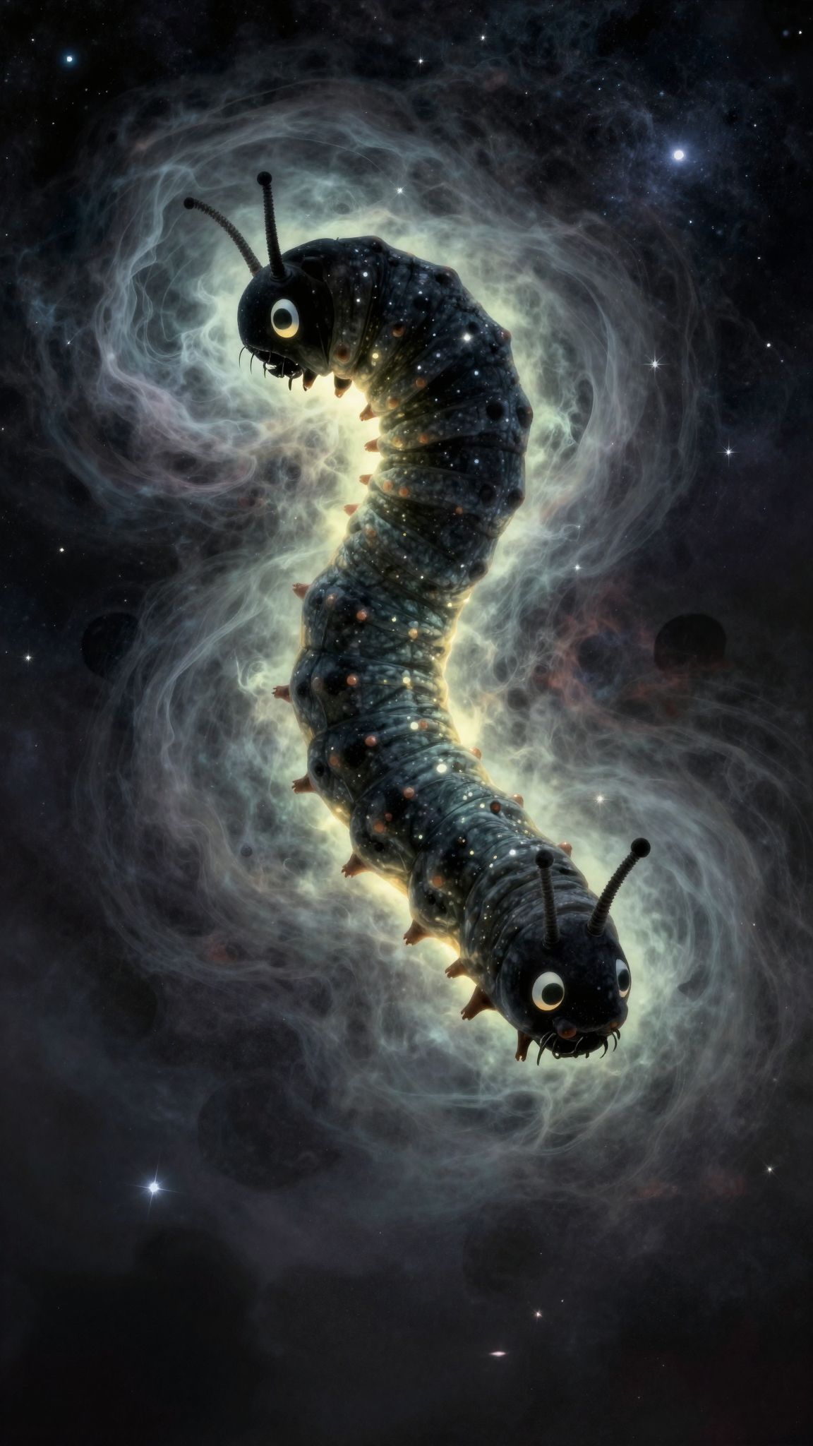 A fekete hernyó álmában a félelem és bizonytalanság jele.