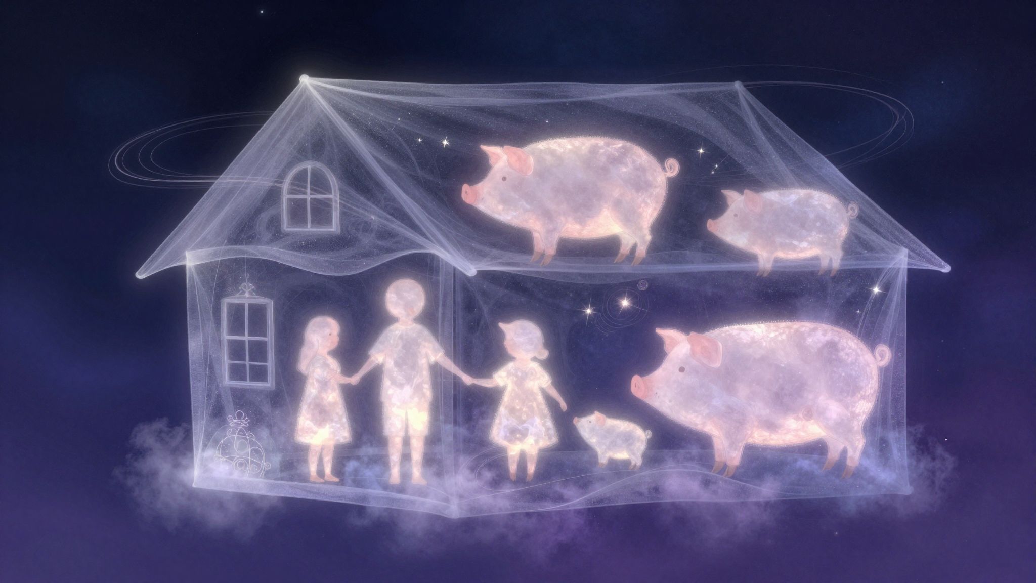 A disznók a házban a családi békét szimbolizálják.