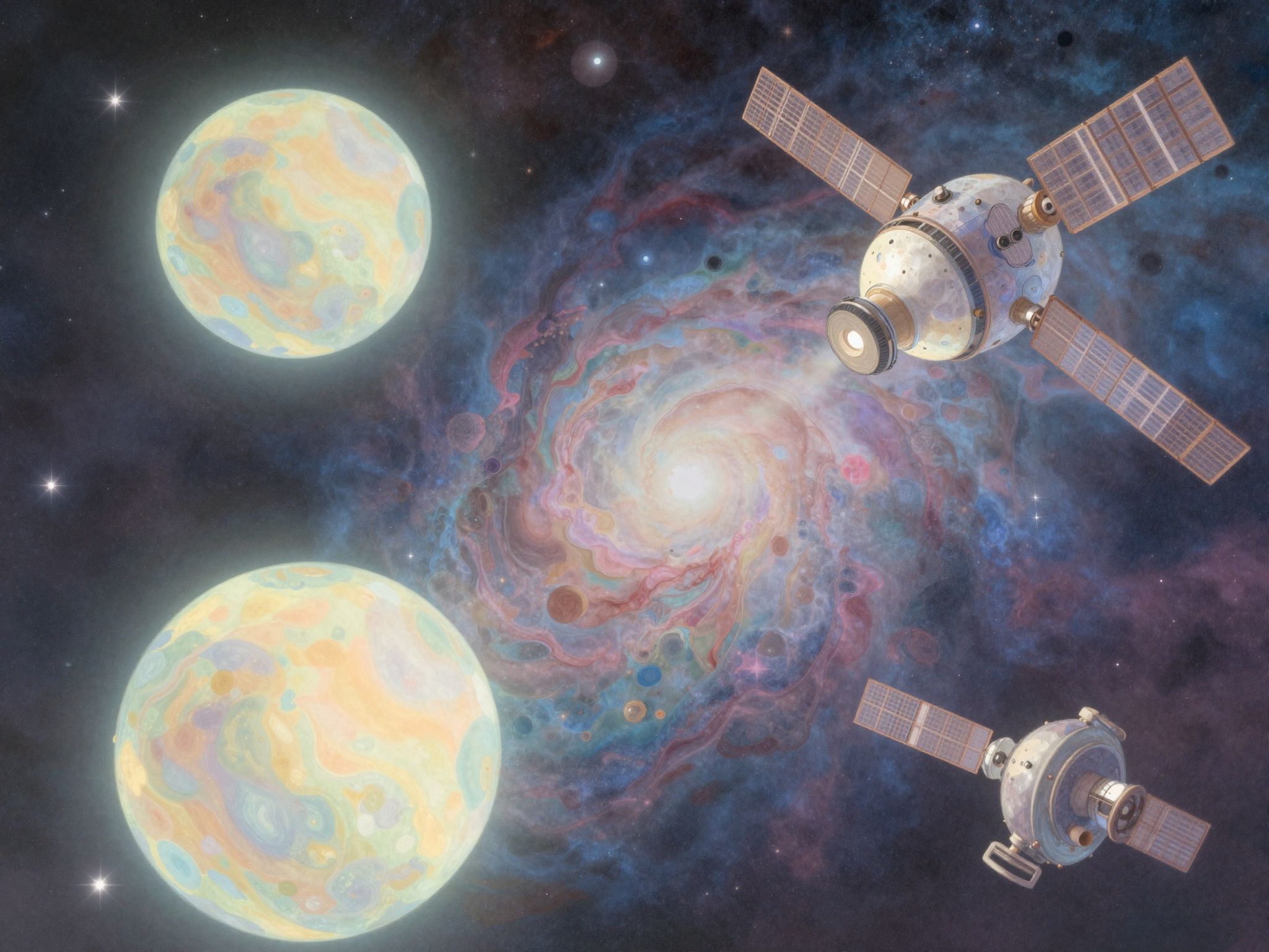 A műholdak segítik az időjárás előrejelzését és kommunikációt.