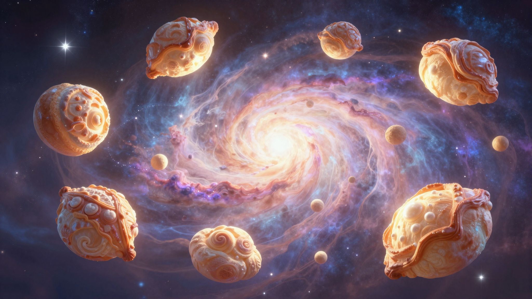 A sütemények választéka az élet örömeit szimbolizálja.