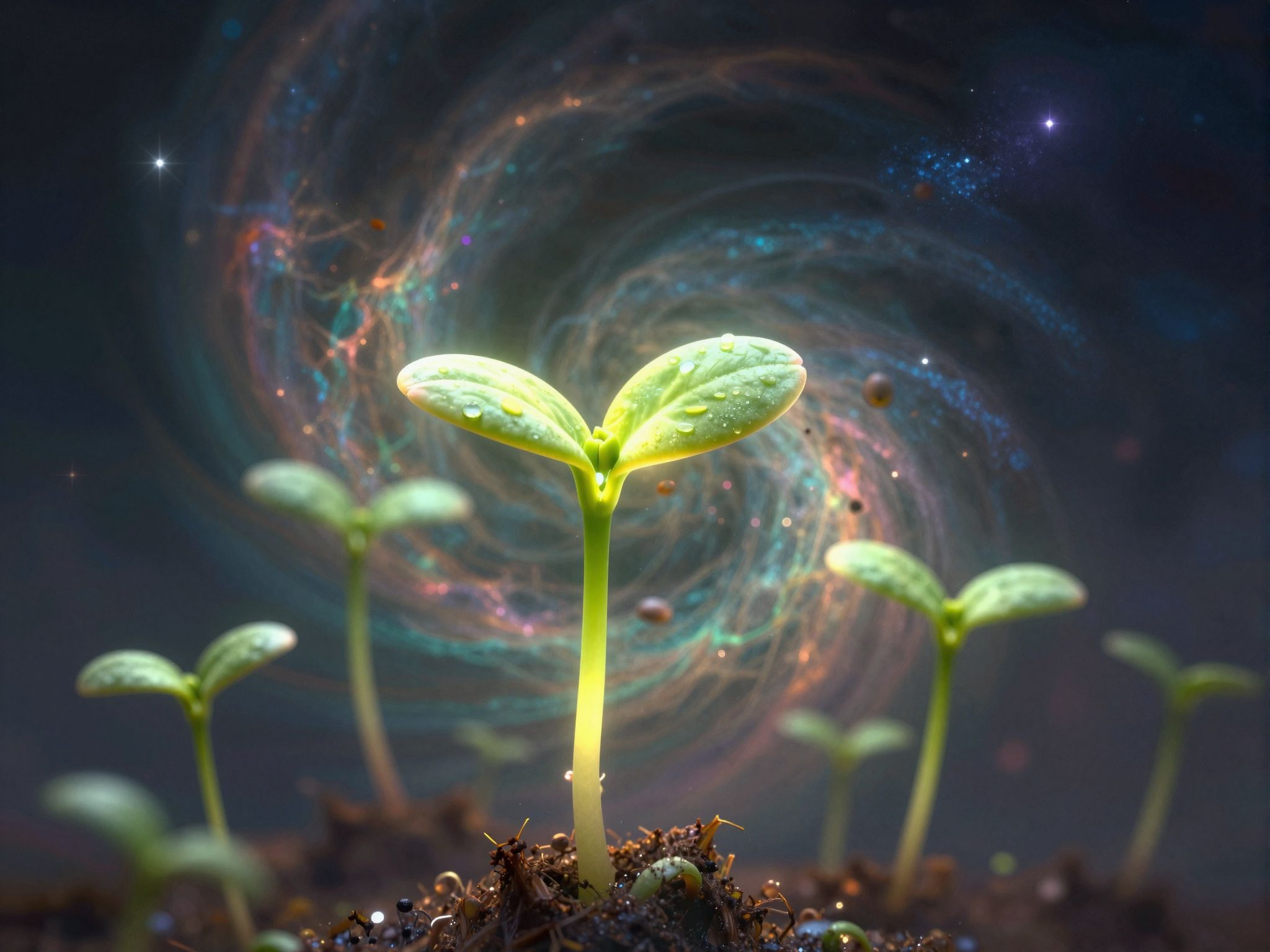 Az egészséges csíra álmában az új kezdetek szimbóluma.