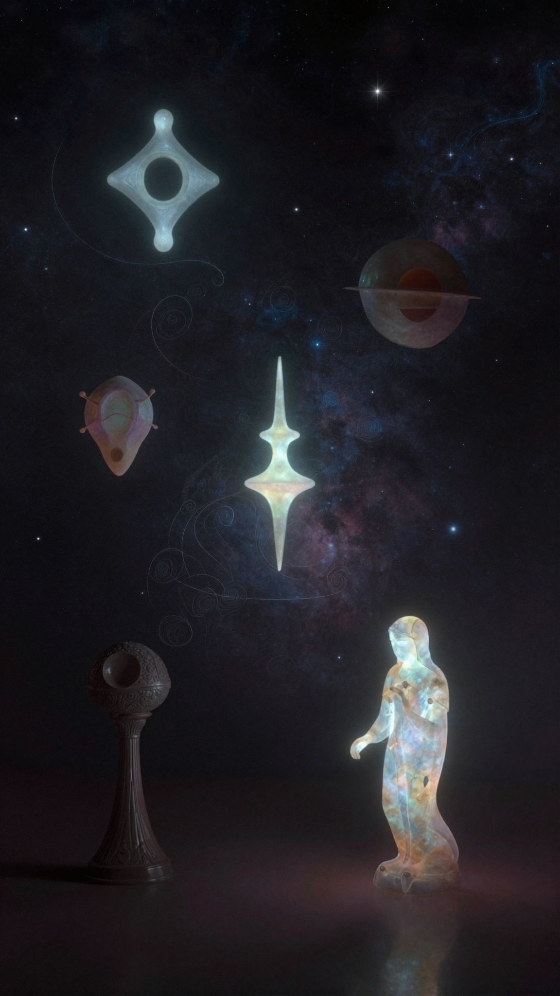 A sötét szobában lévő tárgyak rejtett érzelmeket tükröznek álomban.