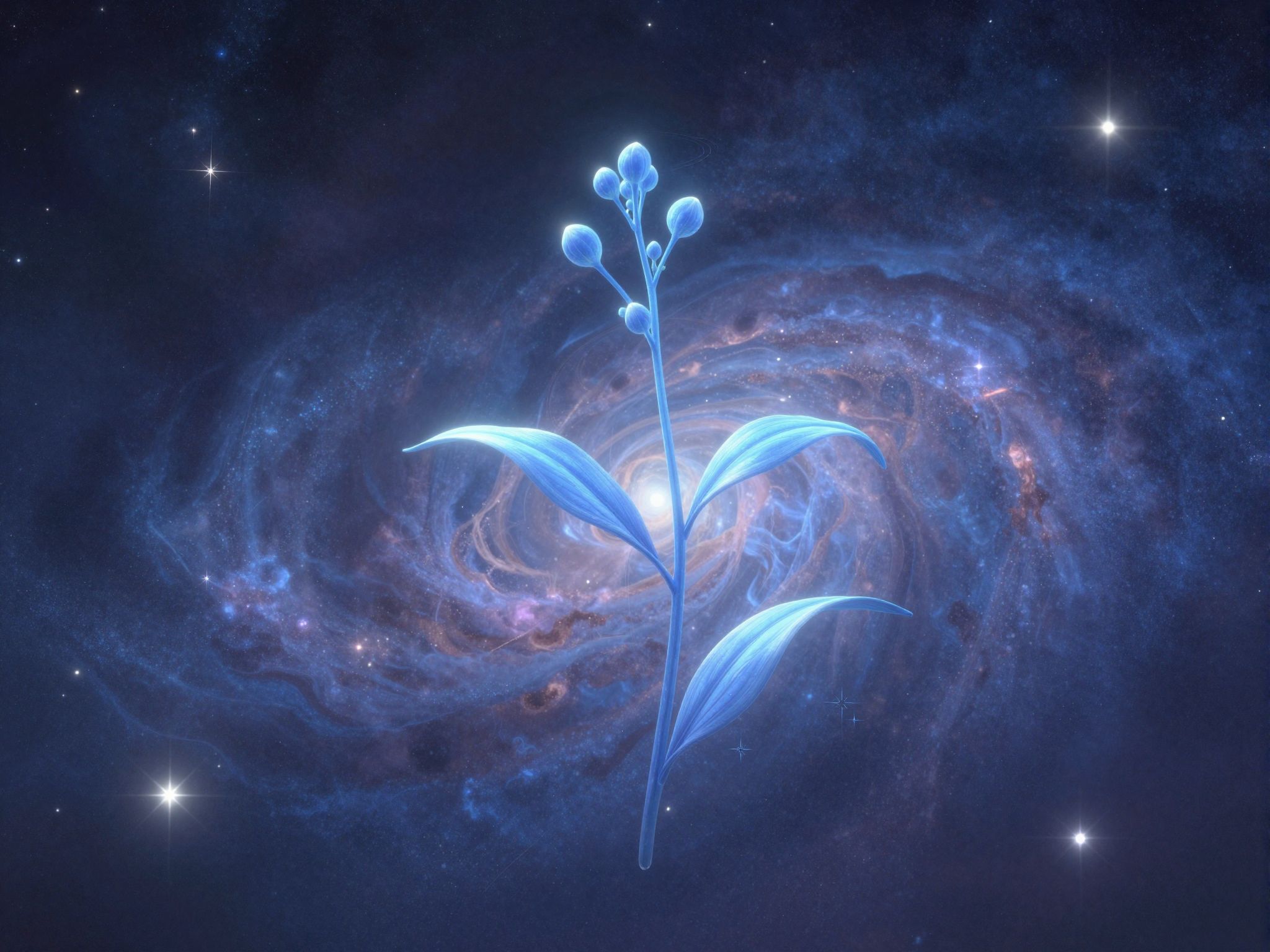 A kék szár a belső békét és lelki növekedést jelzi.