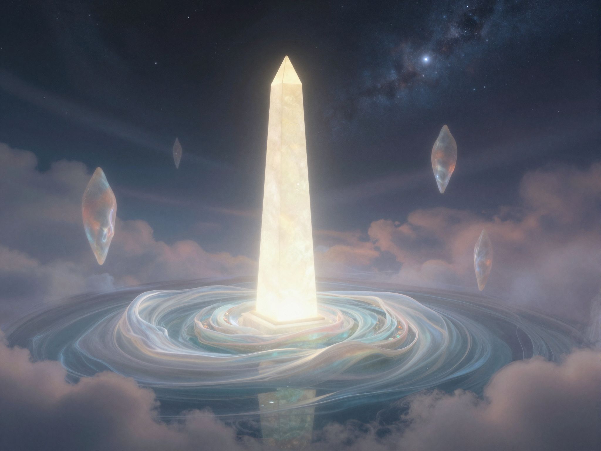 Az obeliszk a lélek mély érzelmi tisztulását jelképezi.