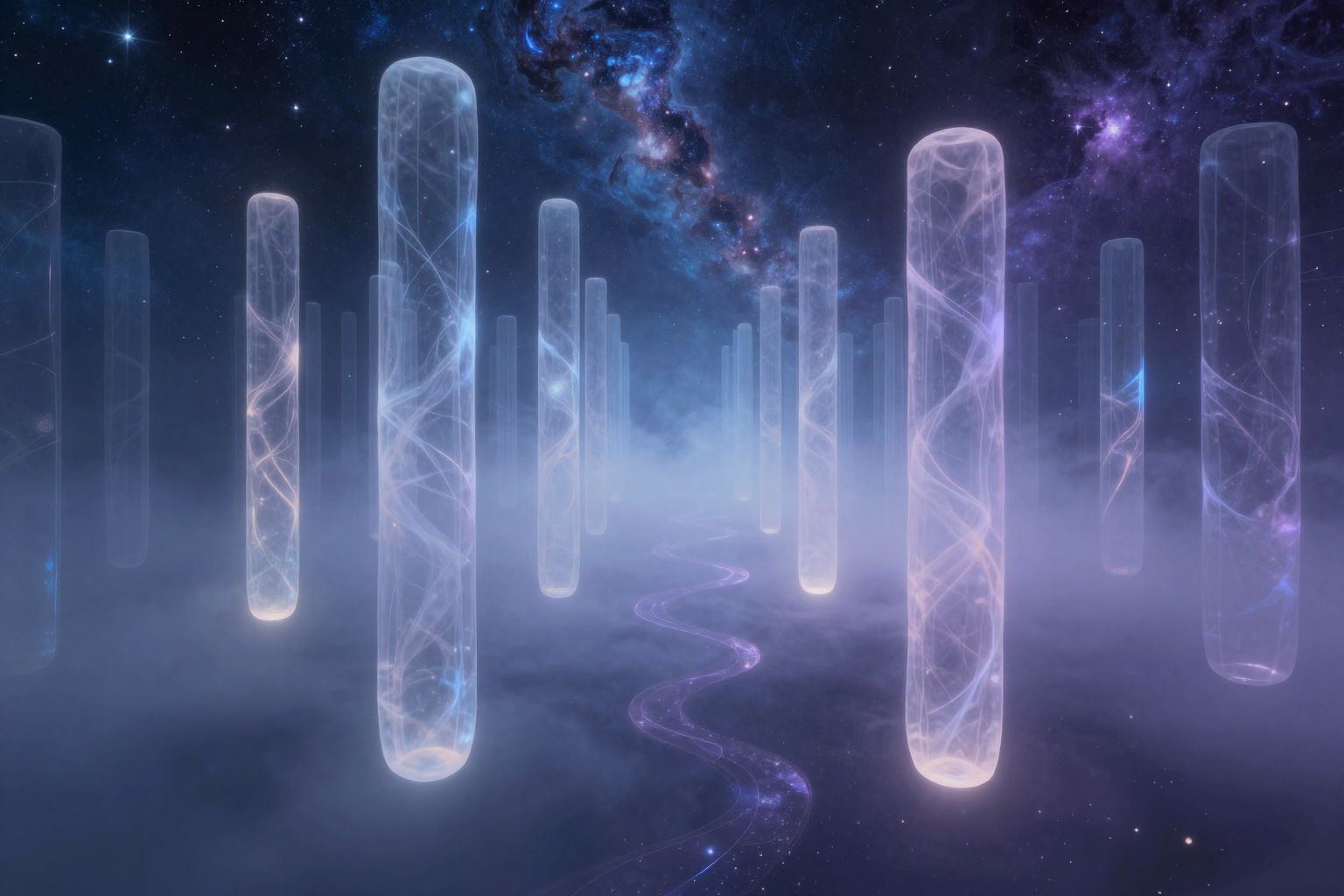 Az oszlopcsarnok labirintus az élet útvesztőjét jelképezi.