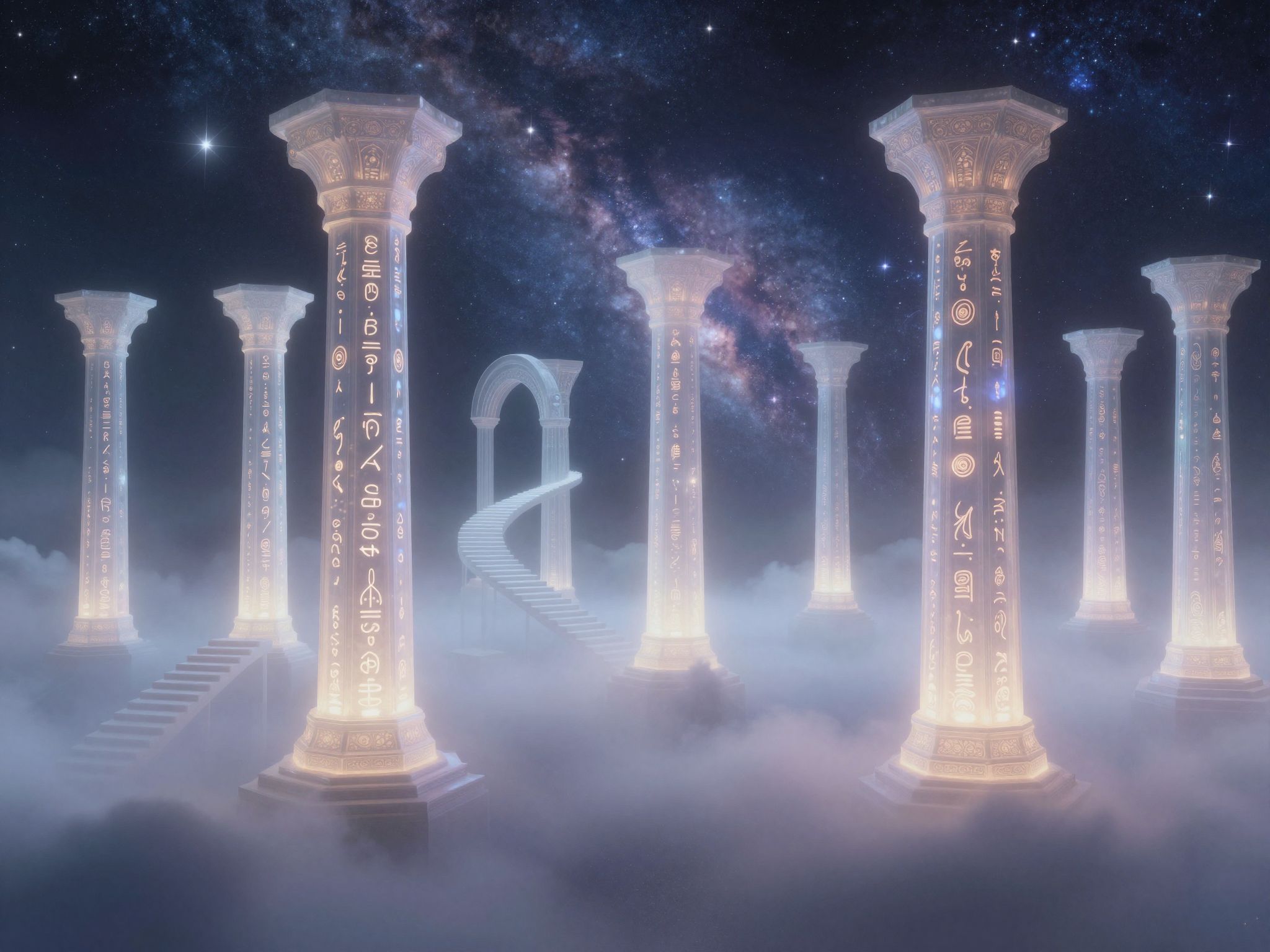 Az oszlopcsarnok a múlt és tudás lenyűgöző őrzője.